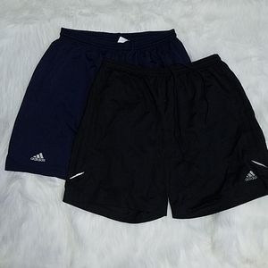 Two pairs Adidas ClimaLite Athletic Shorts Sz XL